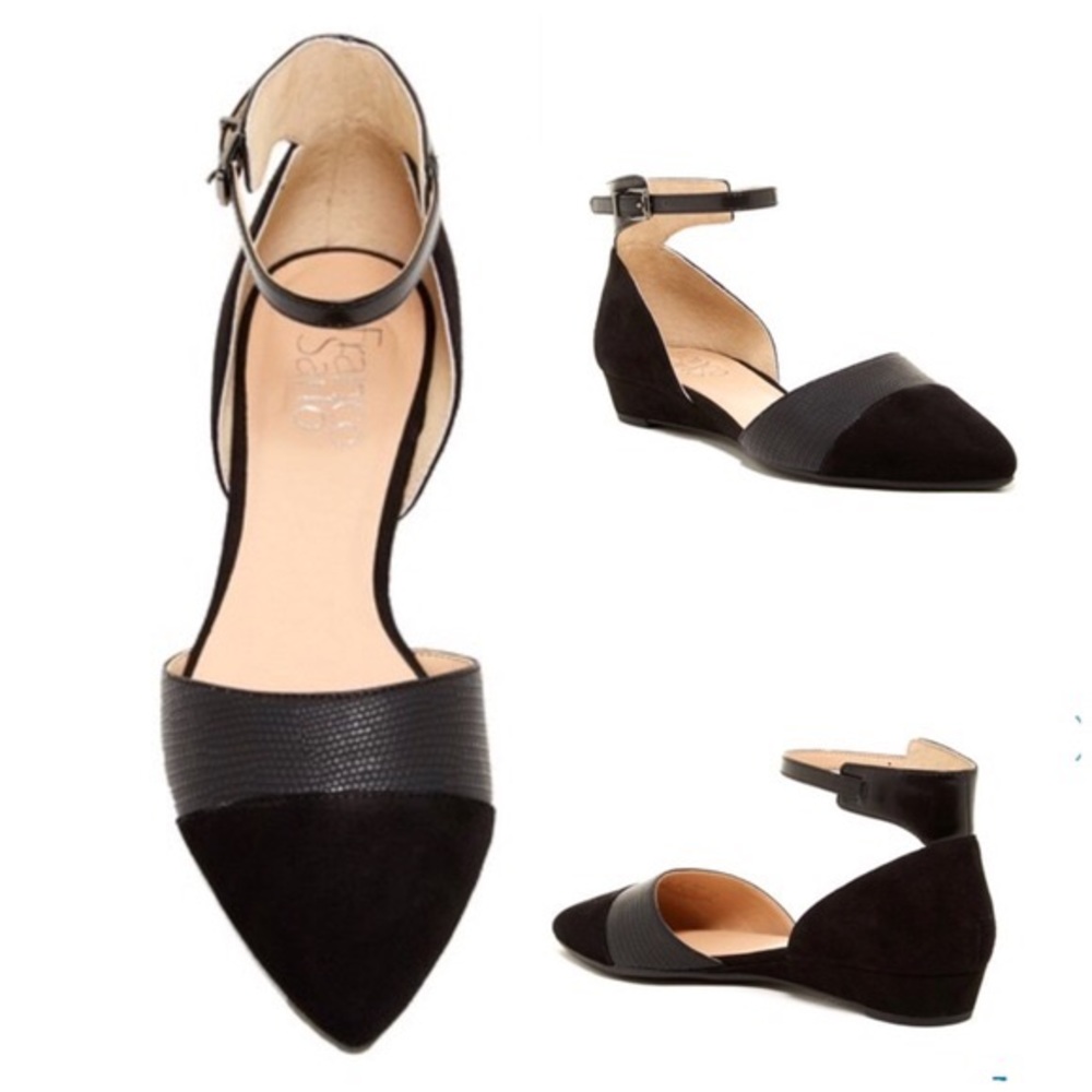 Franco Sarto Hamden Croc Embossed d'Orsay Flat